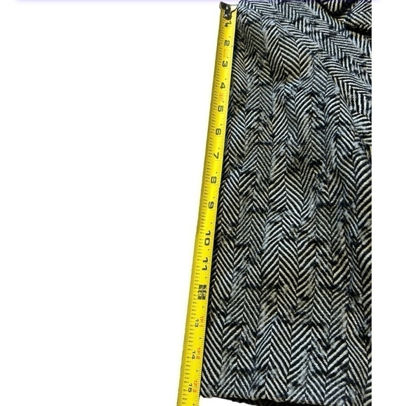 J’ENVIE NEW YORK 100% HERRINGBONE WOOL 3/4 SLV BLACK WHITE LINED BLAZER, SIZE 10 - Picture 5 of 11